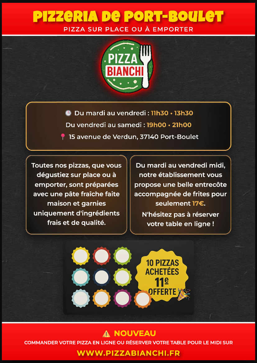 Flyer Pizza Bianchi Recto